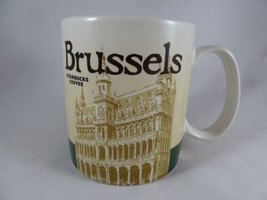 Starbucks Brussels Belgium Mug Collector Series Coffee Cup Green 2013 - £25.30 GBP