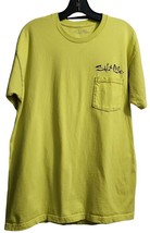 Salt Life Mens Size L T-Shirt Short Sleeve Green Front Pocket - £9.08 GBP