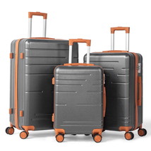 3 Piece Luggage Set, ABS Hardside Lightweight Suitcase with TSA Lock Spi... - $84.99