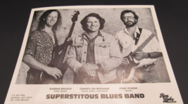SUPERSTITOUS BLUES BAND B &amp;W Promo 8x10 photo Rag Baby Records - $15.46