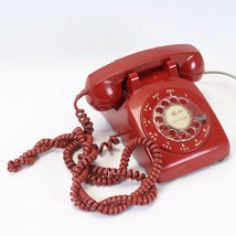 Red Western Electric Bell Rotary Desk Phone 500 3/1953 Guaranteed Working - £124.00 GBP