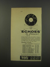 1956 Vox George Feyer Records Advertisement - Echoes of Pleasure - $18.49