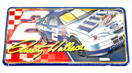 (1) Vintage Rusty Wallace #2 NASCAR Racing Miller Lite Metal License Pla... - $11.87