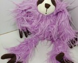 Animal Adventure purple sloth plush brown hands feet white face shaggy f... - $10.39