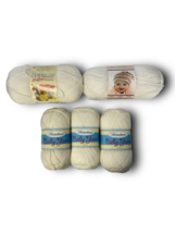 Herrschers Baby White Yarn White 265 yd Bernat 362 yd Premier 295 yd Yarn Lot 5 - £23.73 GBP