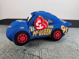 TY Beanie Baby Cars 3 Lightning McQueen Rust-Eze Blue Car With Tags - £4.69 GBP