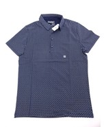 Express Moisture-Wicking Performance Stretch Pique Polo Size M Blue Dotted - £22.66 GBP