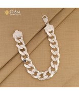 8.5&quot; Cuban link chain 925 sterling silver bracelet,mens  jewelry sbr778 - $543.39 CAD