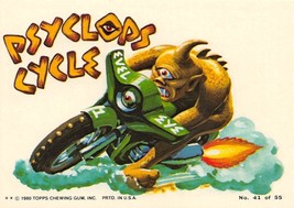 1980 Topps Weird Wheels #41 Psyclops Cycle - £0.70 GBP