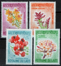 Laos 152-155 MNH Blossoming Trees Flowers Plants 111022S13M - £2.36 GBP