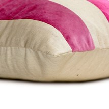 Pink Velvet Patchwork &amp; Color Blocking 16&quot;x16&quot; Pillow Cover - Velvet Band Pink - £19.10 GBP+