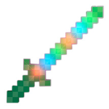 LED Pixelated Green Warrior Sword - £20.81 GBP