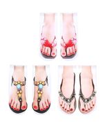 AHQiZFX Girls Flip Flop Socks 3D Print Pattern 3 Pairs Multi-color - One... - €5,91 EUR