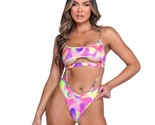 Shimmer Romper Chain Straps Underboob Cut Out Detachable Bottom Rainbow ... - £42.66 GBP