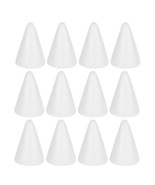 12Pcs Craft Foam Cone White Styrofoam Cones For Diy Home Craft Project C... - £20.45 GBP