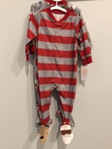 Carters Just One You 2 Footed Blanket Sleeper Holiday Pajamas Red 2 Piec... - £13.98 GBP
