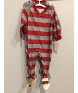 Carters Just One You 2 Footed Blanket Sleeper Holiday Pajamas Red 2 Piec... - £13.97 GBP