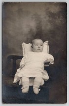 Adorable Big Baby Boy Knit Booties Kenneth Teegarden RPPC c1921 Postcard A28 - £7.95 GBP
