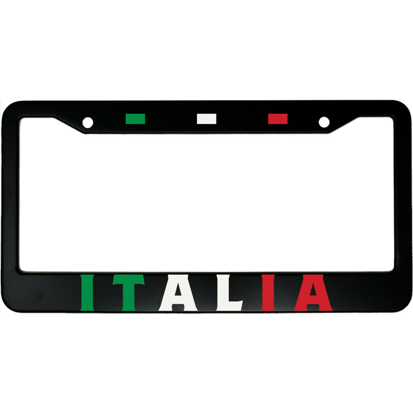 Italia Italian Pride Italy Flag Aluminum Car License Plate Frame Holder - $18.95