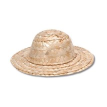 Straw Woven Round DOLL Hat 6&#39;&#39; Darice #2816 - $2.75