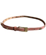 Brave 1992 Dusty Rose Stud Belt Genuine Leather Gold Detail Size 28 Women&#39;s - $24.19