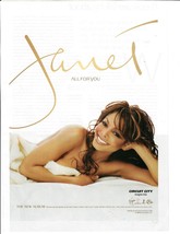 2001 Janet Jackson Original Print Ad All For You Album Circuit City Bedroom - £9.99 GBP