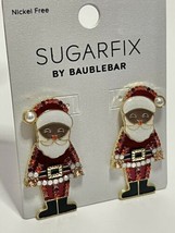 NEW Sugarfix By Baublebar Drop Earrings Black African American Santa - £31.46 GBP