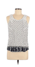 Maurices Tank Top Blue Floral Lace Embellished Women&#39;s Small Knit back - $19.62