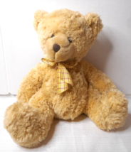 Russ Berrie Mooch Bear 10&quot; Plush Stuffed Animal Tan Beige Shaggy Seated ... - £10.35 GBP