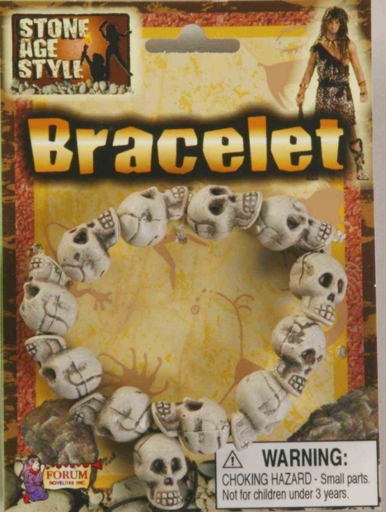 STONE AGE STYLE BRACELET SKULLS HALLOWEEN COSTUME ACCESSORY Item image 2