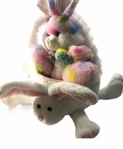 Plush White Bountiful Bunny Easter Basket 13” Plush Lot Of 2 Rabbits Gift Set - £38.76 GBP