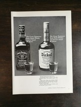 Vintage 1969 Jack Daniel&#39;s &amp; George Dickel Whiskey Full Page Original Ad 324 - £5.53 GBP