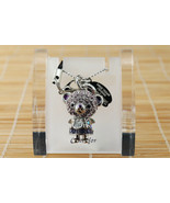 Crossfor Teddy Bear Purple Crystal Necklace Angel Teddy-22PU Japan - £59.61 GBP