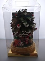 Old World Miniature Diorama Merry Christmas Tree Scene Vintage Ornaments #E Gift - £37.37 GBP