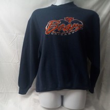 Vintage Chicago Bears Nfl Spell Out Pro Player Usa Blue Sweater Mens Large 23X24 - $34.64