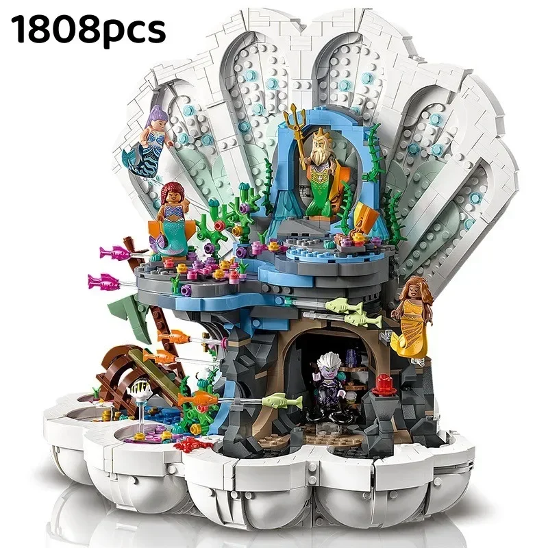 Creative Fairy Tale Mermaid Shell Palace Clamshell Building Blocks MOC 43225 - £76.73 GBP