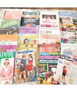 Vintage 30 crochet knitting craft pattern catalogs books magazines 1970s... - $40.00