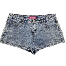 Zanna Di Blue Jean Booty Shorts Junior Womens size 5 Med Blue Denim Five... - $17.09