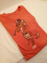 Men&#39;s AKOO Fox Hunter Graphic Print Short Sleeve Coral T-Shirt Size: XXL - £17.35 GBP