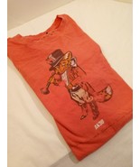 Men&#39;s AKOO Fox Hunter Graphic Print Short Sleeve Coral T-Shirt Size: XXL - £17.05 GBP