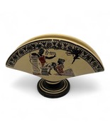 Greek Pottery-Style Vintage Napkin Holder Handmade In Greece 4&quot; Tall Wit... - $365.60 MXN