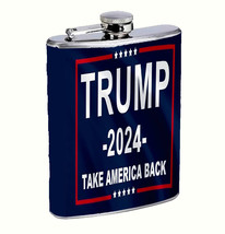 President Donald Trump 2024 L1 8oz Stainless Steel Flask Drinking Whiske... - £12.40 GBP