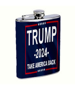 President Donald Trump 2024 L1 8oz Stainless Steel Flask Drinking Whiske... - £12.48 GBP