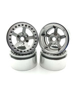 Racers Edge 1.9 Aluminum Beadlock Rims (4pcs) 5 Star Silver - £57.57 GBP