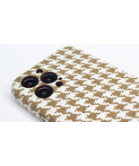Fall Winter 21 Fashionable Patterned Cloth iPhone 12 (s) Case (Brown/White) - $17.65 CAD