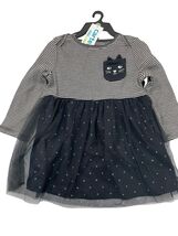 Carter’s Infant 6-9 months Long Sleeve Tulle Overlay Black Cat Dress Set... - $16.58 CAD