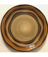 Retroneu Waves 1318 Stoneware Brown Retired Vintage Salad Plates 8&quot; Set ... - $19.10