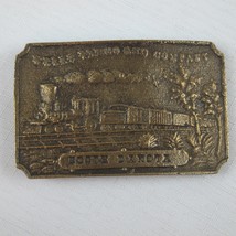 Vintage Belt Buckle Wells Fargo &amp; Company Train South Dakota Brass Gold ... - £11.71 GBP