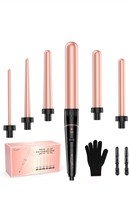 Long Barrel Curling Iron Wand Set, BESTOPE PRO 6 in 1 Curling Wand Set N... - $32.66