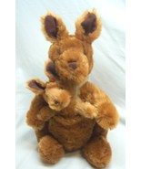 Kohl&#39;s NICE SOFT BROWN KANGAROO WITH BABY JOEY 11&quot; Plush STUFFED ANIMAL Toy - $336.63 MXN